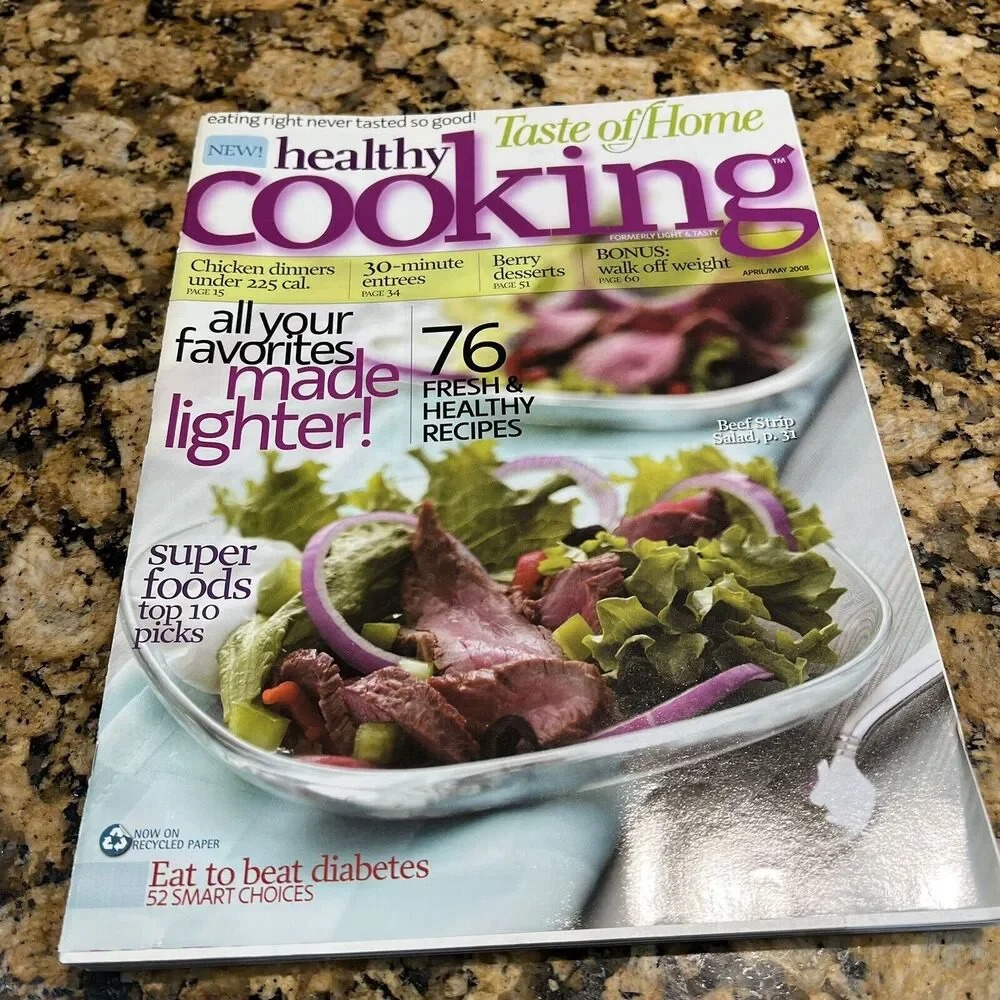 Taste of Homes Light And Tasty Cooking Recipe Magazines 2008 Back Issue Set Of 6